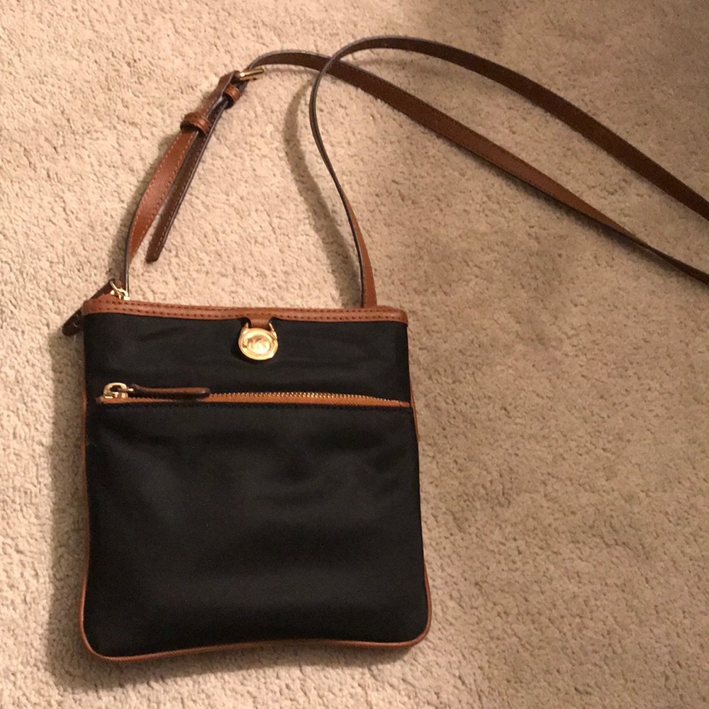 Black Michael Kors nylon crossbody bag